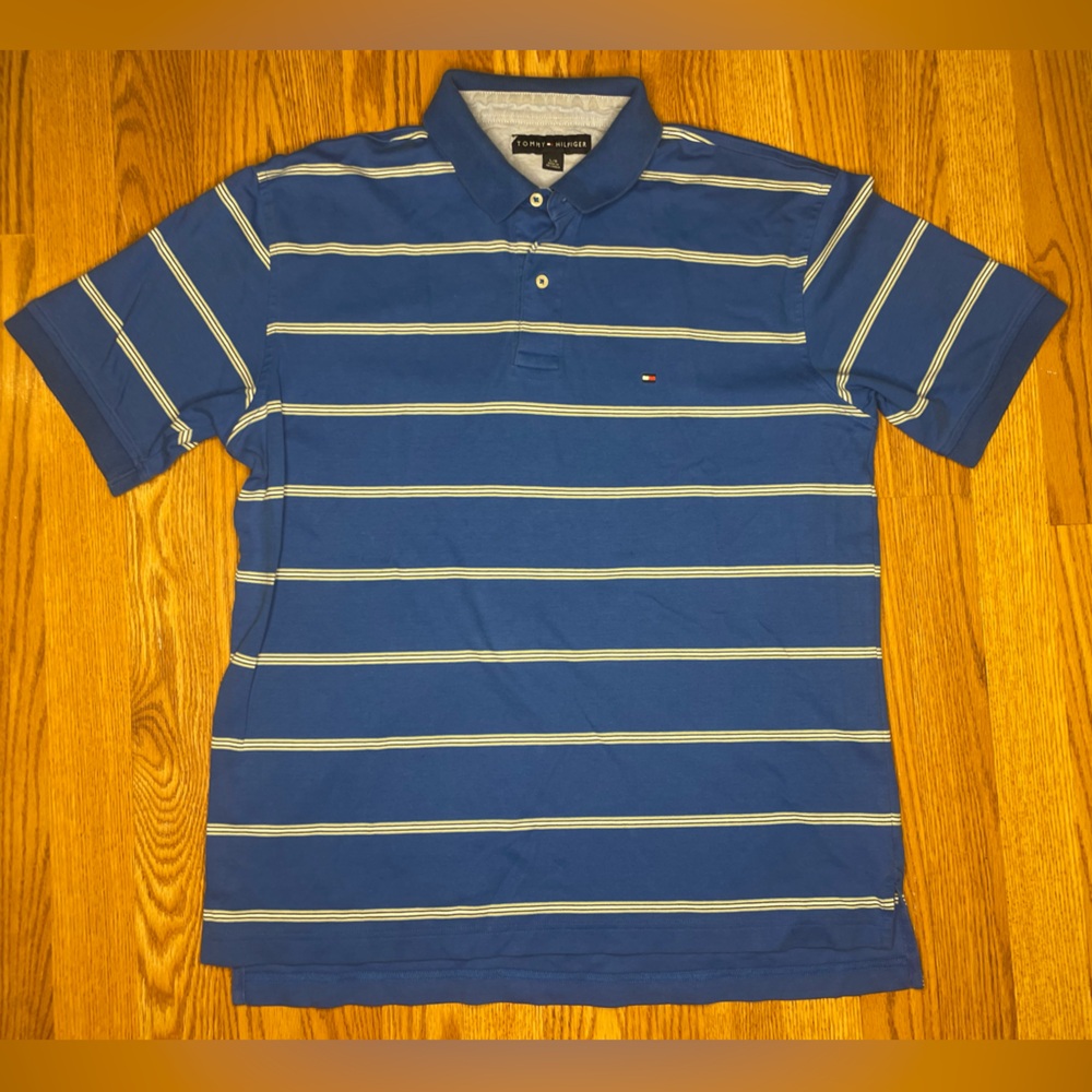 Tommy Hilfiger Blue Striped Polo Shirt